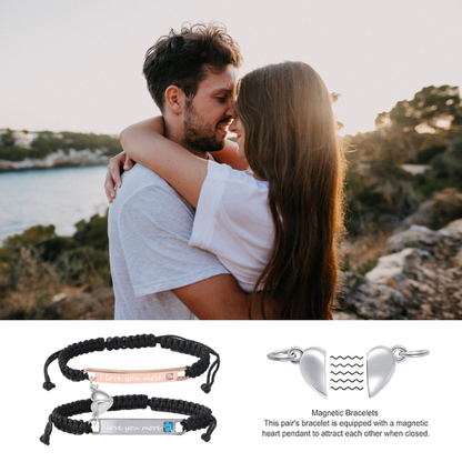 Magnetic Hearts Couples Bracelet